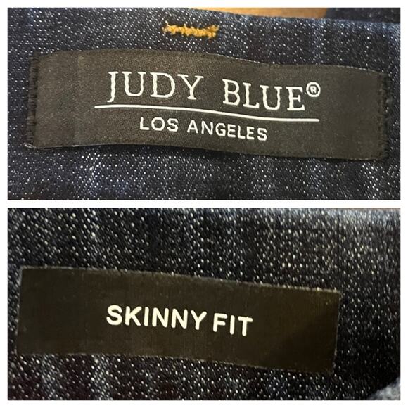 Judy Blue Jeans Skinny Fit Ankle Mid Rise Stretch Dark Wash Women’s Size 5/27 - Picture 5 of 7